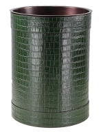    Rotondo waste paper basket by GioBagnara Green Croc