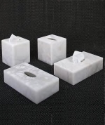        Alabaster Tissuue Box 