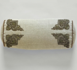 .  Metal Embroidered Bolster 