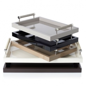     . Lacquered trays by Riviere    