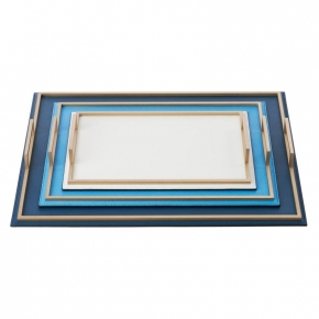     .      Defile Ocean Gold rectangular trays by GioBagnara