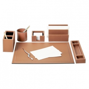    Deluxe.      Phil office accessories, brown by GioBagnara