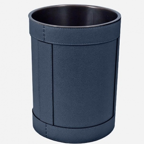    Deluxe.    Rotondo waste paper basket by GioBagnara Royal Blue 